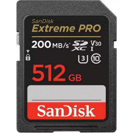   SanDisk 512 GB SDXC UHS-I U3 V30 Extreme PRO (SDSDXXD-512G-GN4IN)