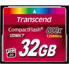   Transcend 32 GB 800X CompactFlash Card TS32GCF800