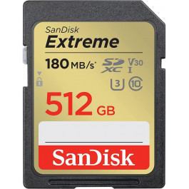   SanDisk 512 GB SDXC UHS-I U3 V30 Extreme (SDSDXVV-512G-GNCIN)