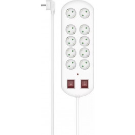   HAMA 10-Way Power Strip White, 10 розеток, 2м (00223163)