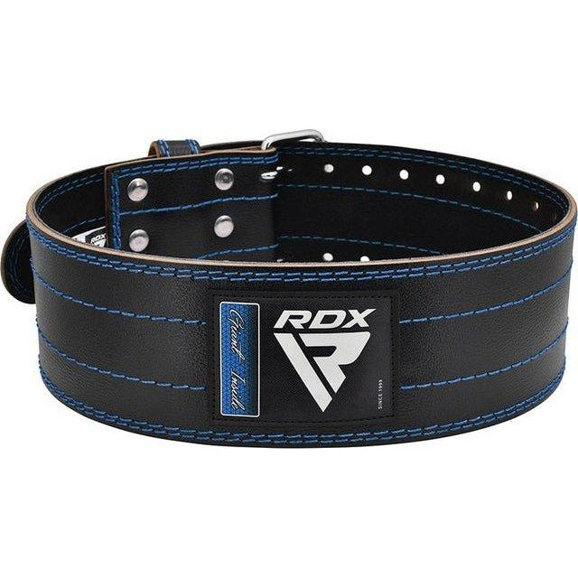 RDX RD1 4 Powerlifting Leather Gym Belt, Blue M (WPB-RD1U-M) - зображення 1