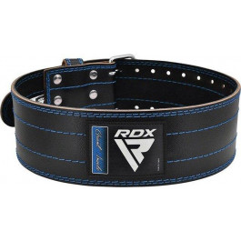   RDX RD1 4 Powerlifting Leather Gym Belt, Blue M (WPB-RD1U-M)