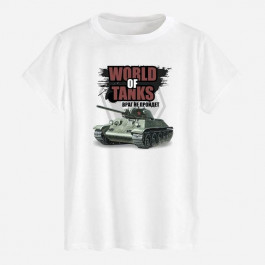   Likey Футболка  World of Tanks Враг не пройдет M150-1639 M Белая (2000000649566) (LK2000000649566)