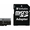 Verbatim 256 GB microSD UHS-I U3 V30 A2 Class 10 Pro + SD-adapter (47045) - зображення 1