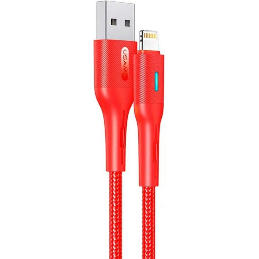 USAMS US-SJ425 USB Type-A to Lightning 1.2m Red (SJ425USB02) - зображення 1