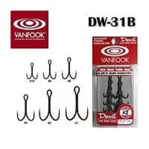 Vanfook Premier Double DW-41B Stealth Black №3/0 / 8pcs - зображення 1