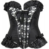 Leg Avenue Корсет  Burlesque Grace Lace Overlay Corset with Lace Up Back, чорний (714718431475) - зображення 1