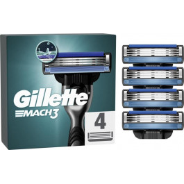   Gillette Сменные картриджи для бритья  Mach 3 4 шт (3014260243531)