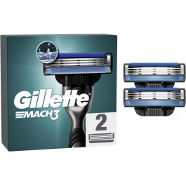   Gillette Сменные картриджи для бритья  Mach 3 2 шт (3014260251970)