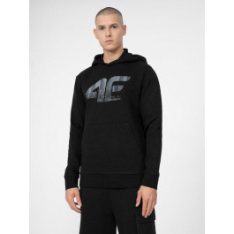   4F Худі чоловіче  Sweatshirt M233 4FSS23TSWSM233-20S M Чорне (5904698188918)