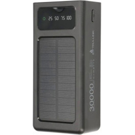   Extralink EPB-093 30000mAh Preto Solar USB-C Black