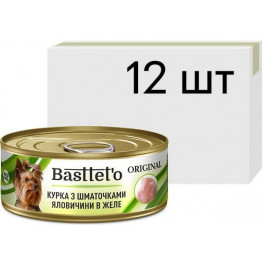   Basttet`o Original Курка зі шматочками яловичини в желе 85 г 12 шт