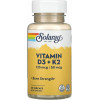 Solaray Витамин Д3 и К2, Vitamin D-3 & K-2, , без сои, 60 капсул (SOR-38584) - зображення 1