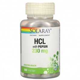   Solaray Бетаин HCl + пепсин, HCL with Pepsin, , 250 мг, 180 капсул (SOR-04816)