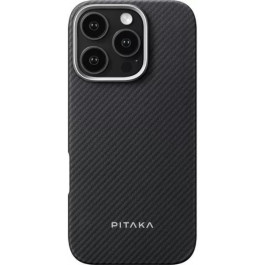   Pitaka Ultra-Slim Case Twill 600D for iPhone 16 Pro Max - Black/Grey (KI1601PMA)