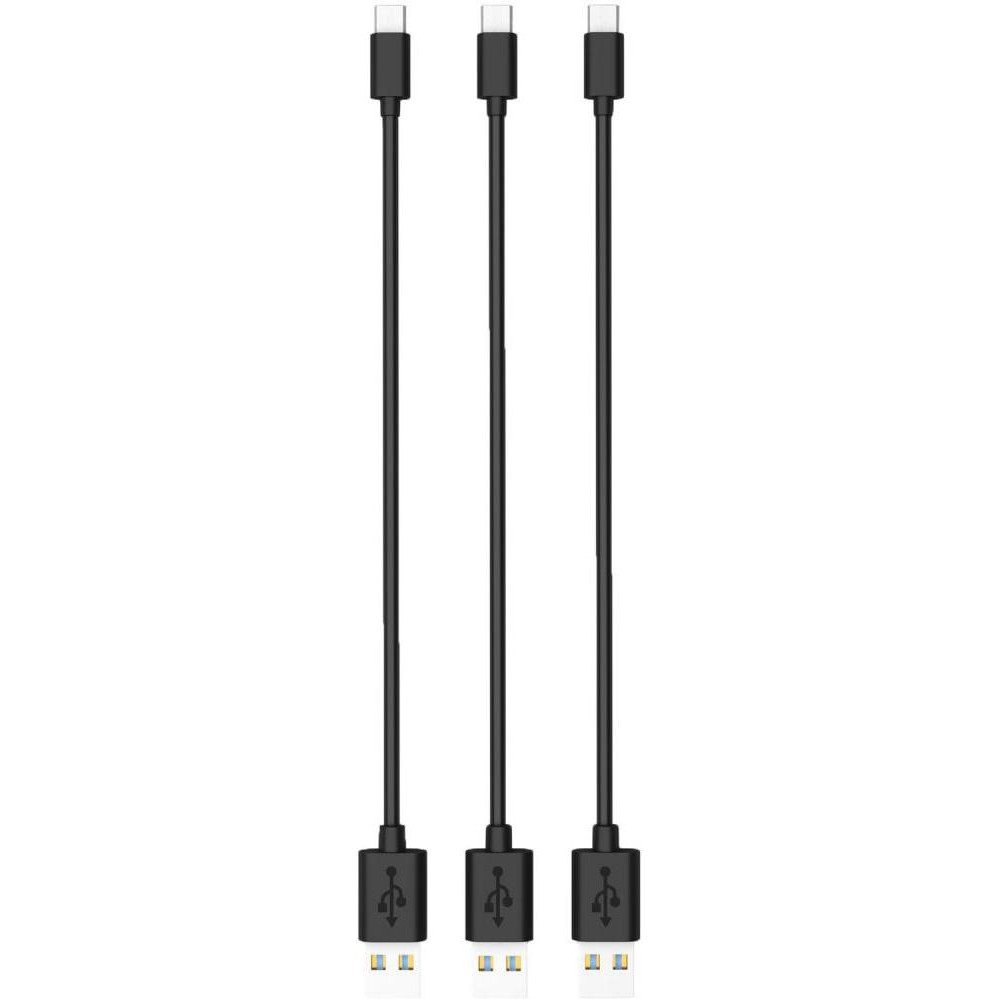 TIMSTOOL USB to Micro USB 0.21m 3pcs Black (DC21-MU-BL) - зображення 1