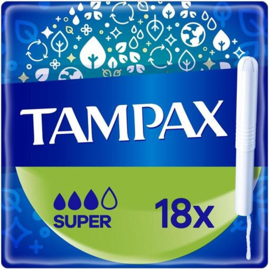 Tampax Тампони  Compak Super з аплікатором 18 шт (8006540716625) - зображення 1