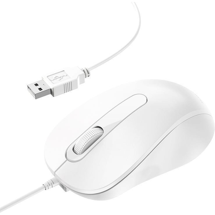 Borofone BG4 Business wired mouse White (BG4W) - зображення 1