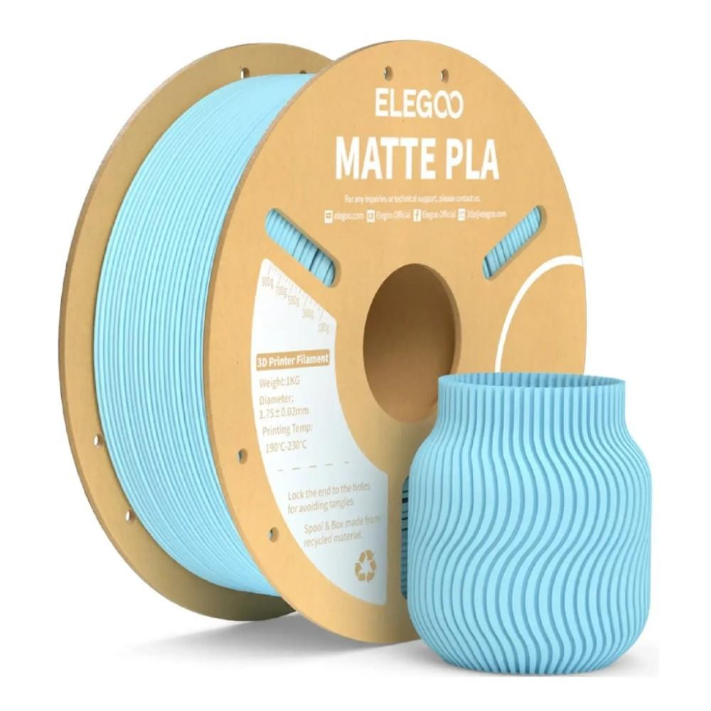 ELEGOO PLA Filament (пластик) для 3D принтера  матовий 1кг, 1.75мм, крижаний синій (50.203.0259) - зображення 1