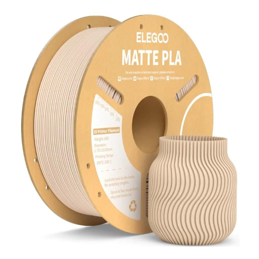 ELEGOO PLA Filament (пластик) для 3D принтера  матовий 1кг, 1.75мм, бежевий (50.203.0260) - зображення 1