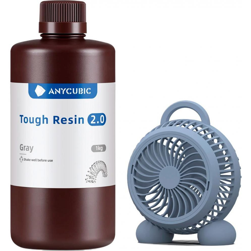 Anycubic Фотополімерна смола  Flexible Tough Resin 2.0, 1 кг, сірий (SRX2GY-101A) - зображення 1