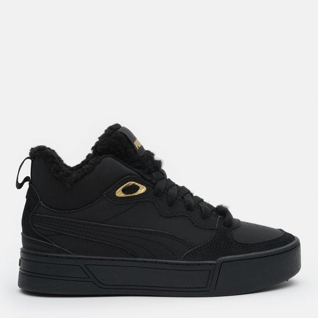 PUMA Жіночі кеди низькі  Skye Demi Teddy WS 38115101 37 (UK4) 23 см  Black- Black- Team Gold (40636998774 - зображення 1