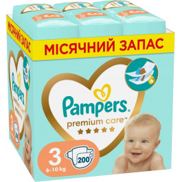   Pampers Premium Care 3, 200 шт