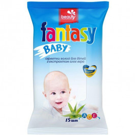   Fantasy Серветки вологі  Baby для дітей з алое вера 15 шт