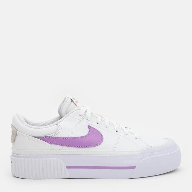 Nike Жіночі кеди низькі  Wmns  Court Legacy Lift DM7590-103 37.5 (6.5US) 23.5 см White/Rush Fuchsia-Red S - зображення 1