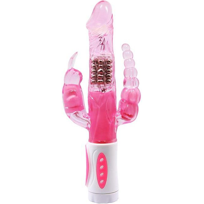 Baile Pretty Bunny Triple Pleasure розовый 22,3 см (6603BW0342) 6959532316261 - зображення 1