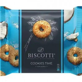   BISCOTTI Печиво  Cookies Time з кокосом 160 г (4820216120127)