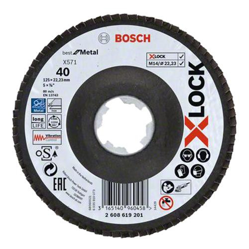 Bosch Best for Metal X-LOCK X571 125мм x P40 (2608619201) - зображення 1