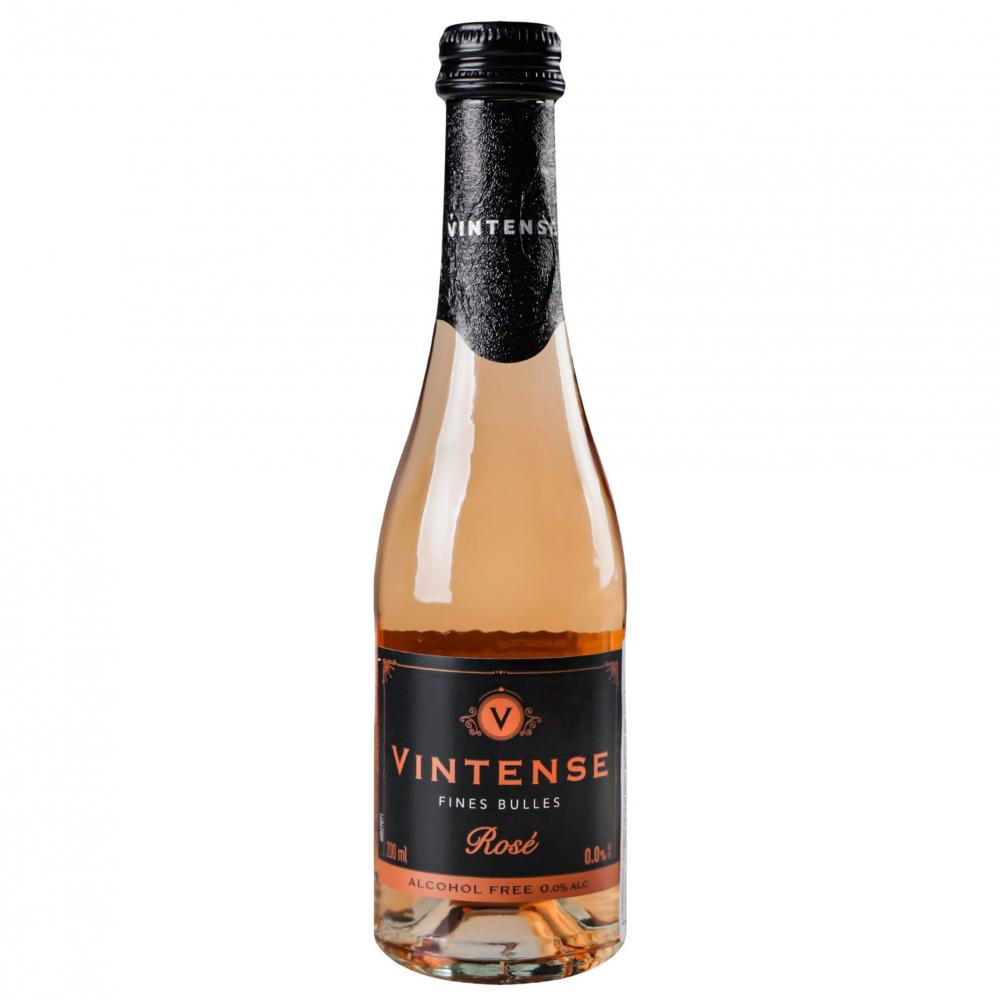 Vintense Вино ігристе  Fines Bulles Rose безалкогольне, 0,2 л, 0% (654444) (5411718907829) - зображення 1