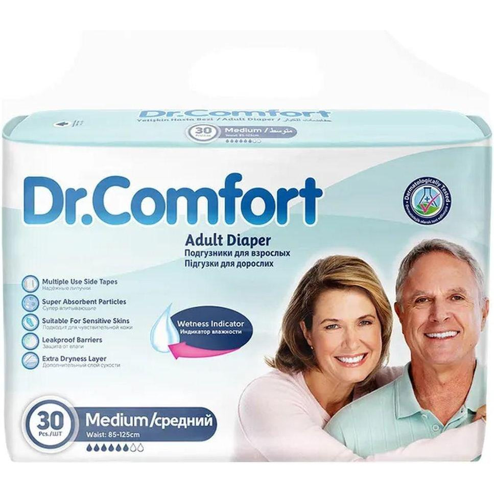 Dr.Comfort Підгузки для дорослих  Medium 85-125 см 6 крапель 30 шт. - зображення 1