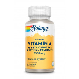   Solaray Vitamin A 7600 mcg Dry Form, 60 вегакапсул