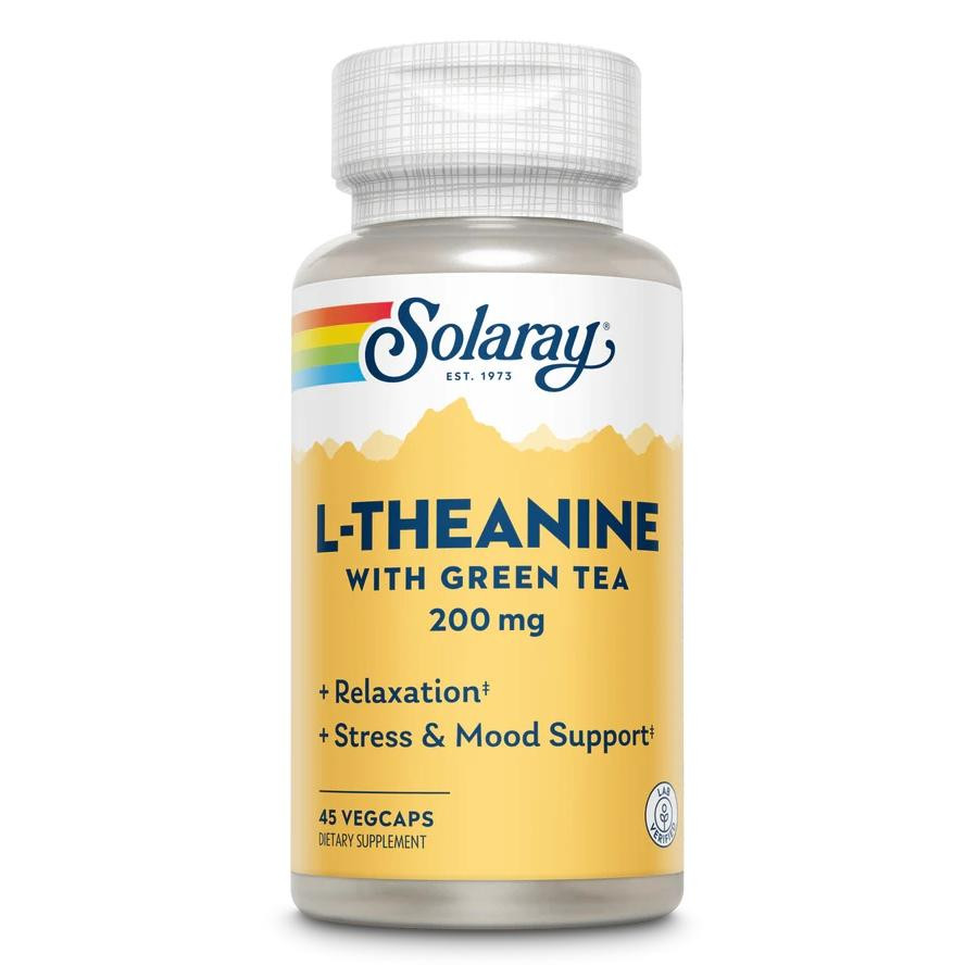 Solaray Аминокислота  L-Theanine 200 mg, 45 вегакапсул - зображення 1