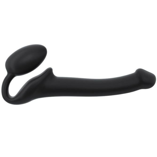 Strap-On-Me Безремневой страпон Strap-On-Me Silicone Bendable Strap-On S, черный (3700436012833) - зображення 1