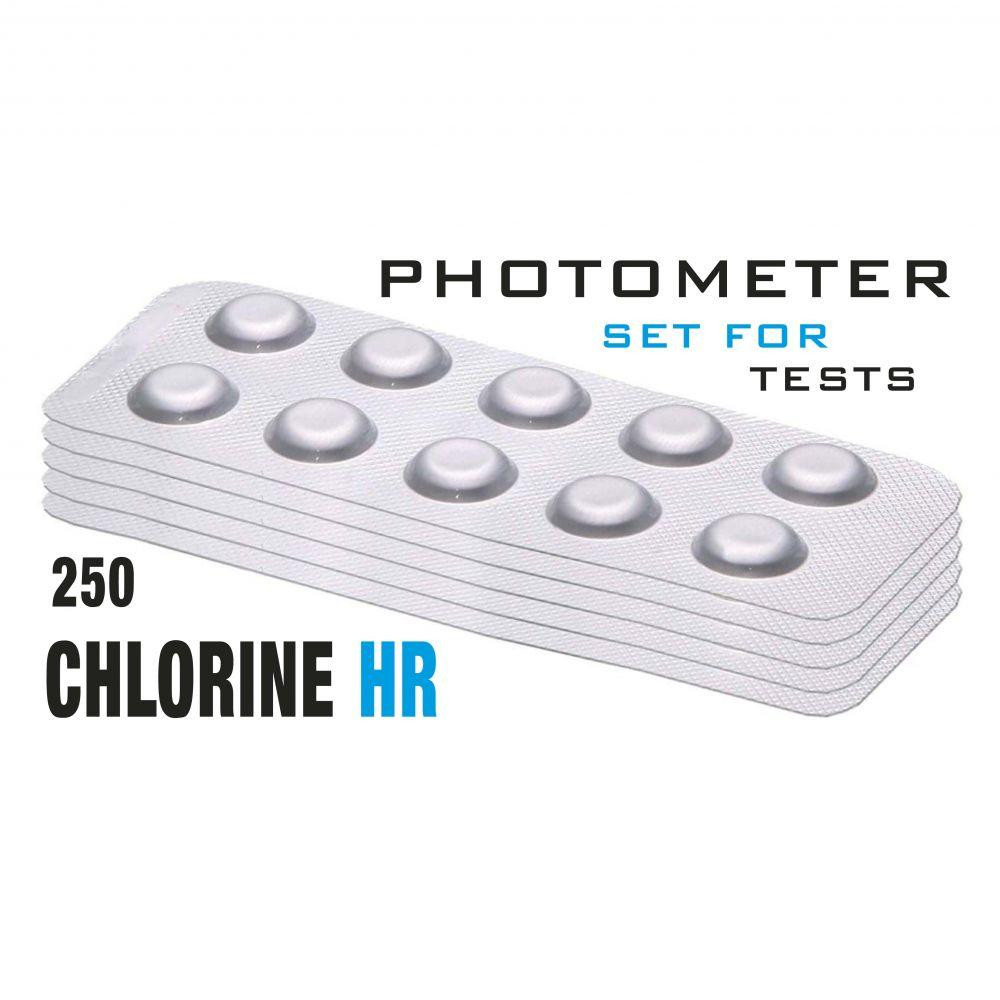  Реагенти Chlorine HR (KI) (Хлор, 5 - 200 мг/л) (250 піг/уп.) (10 піг/шт) PrimerLab (TbsPCLHR250) - зображення 1