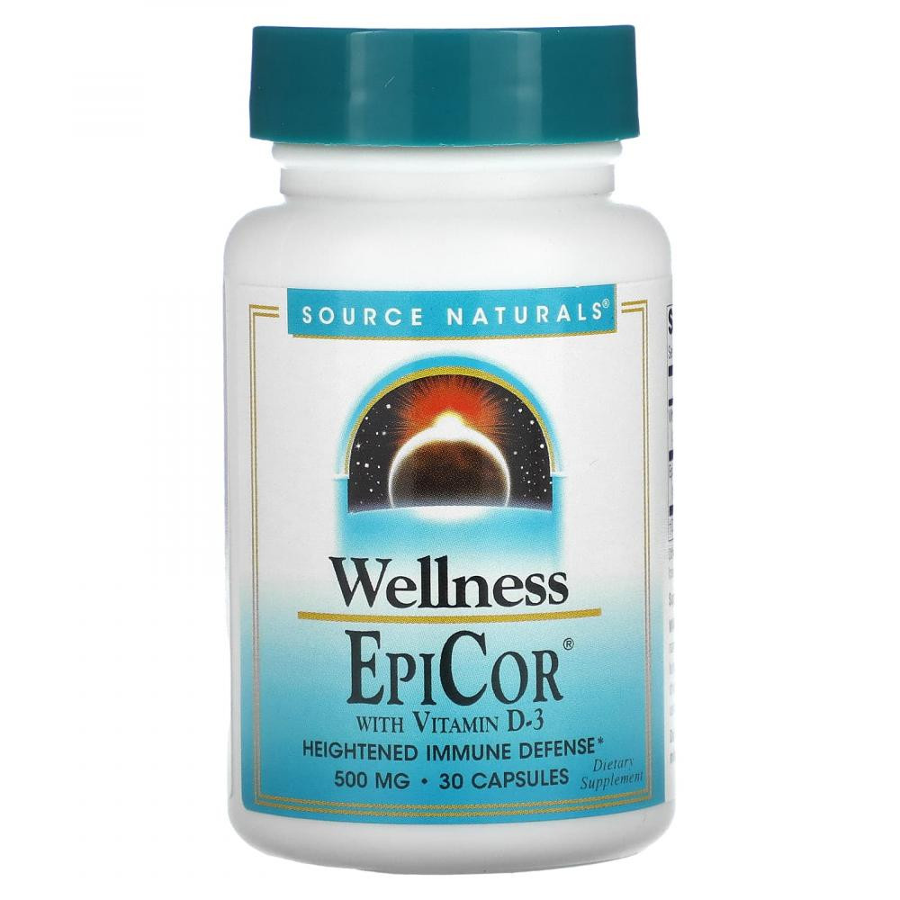 Source Naturals Епікор + вітамін Д3 (EpiCor) 500 мг 30 капсул - зображення 1