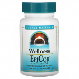   Source Naturals Епікор + вітамін Д3 (EpiCor) 500 мг 30 капсул