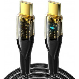   Essager Interstellar Transparent Design Charging Cable Type-C to Type-C 100W 1m Black (EXCTT1-XJ01-P)