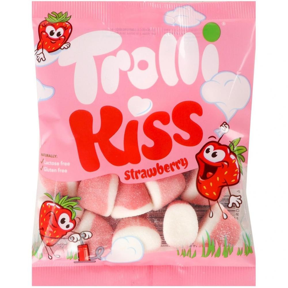 Trolli Мармелад жувальний  Strawberry Kiss зефірний, 100 г (4003084319422) - зображення 1