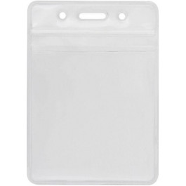   Optima Бейдж  вертикальний замок zip lock PVC, 75х95 мм (O45612)