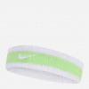 Nike Пов'язка на голову  SWOOSH HEADBAND N.000.1544.117.OS One size Білий/Салатовий (887791770691) - зображення 1