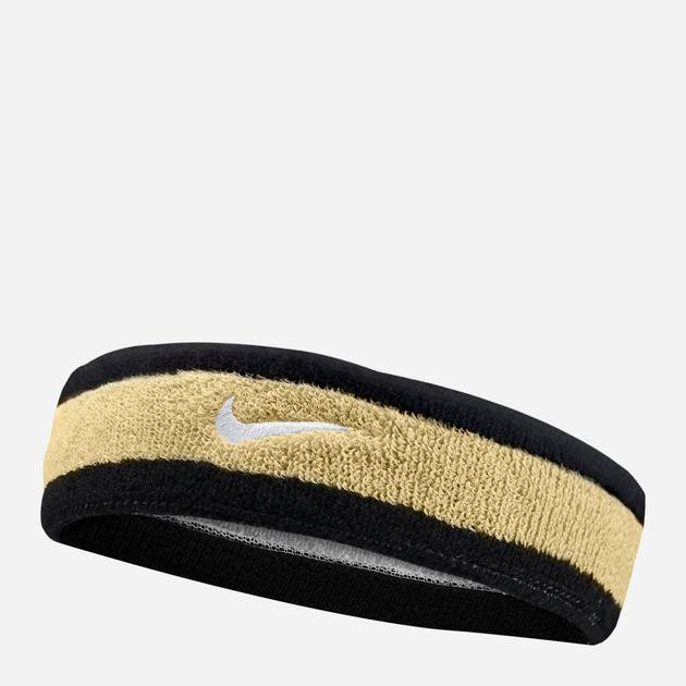 Nike Пов'язка на голову  SWOOSH HEADBAND N.000.1544.055.OS One size Чорний/Коричневий (887791780751) - зображення 1