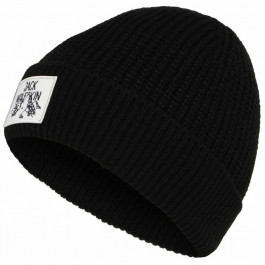   Jack Wolfskin Шапка  Badge Beanie A61610-6000 One size Чорна (4064886302104)