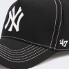 47 Brand Чорна кепка  NEW YORK YANKEES CONTRAST STITCH DT 47bCONDT17GWS-BK - зображення 4