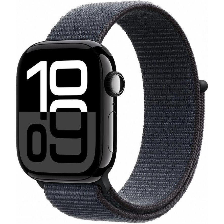 Apple Watch Series 10 GPS + Cellular 42mm Jet Black Aluminum Case w. Ink S. Loop (MWX83) - зображення 1