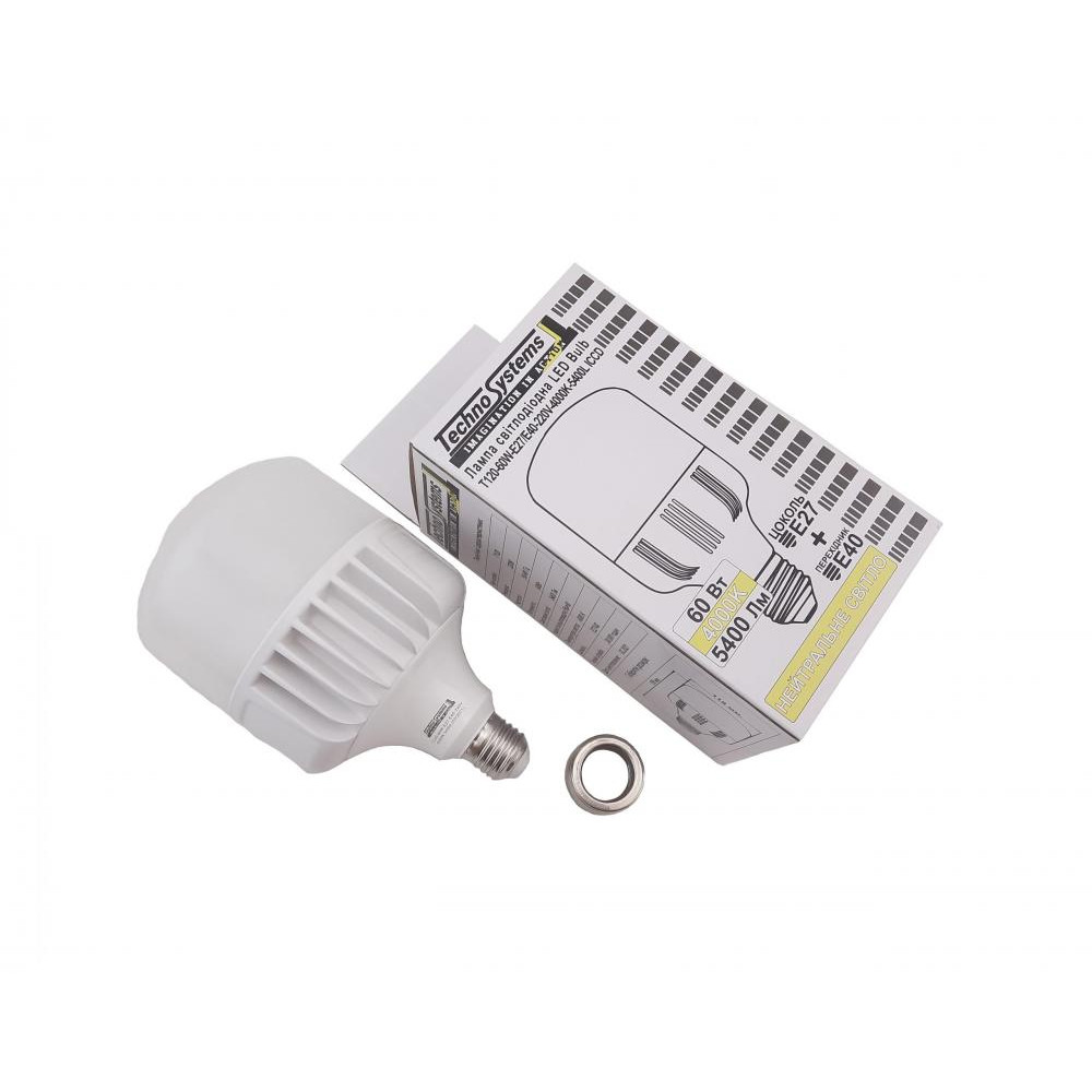 TechnoSystems LED Bulb 100W.E27-E40.T140.4000K Alum (TNSy5000525) - зображення 1