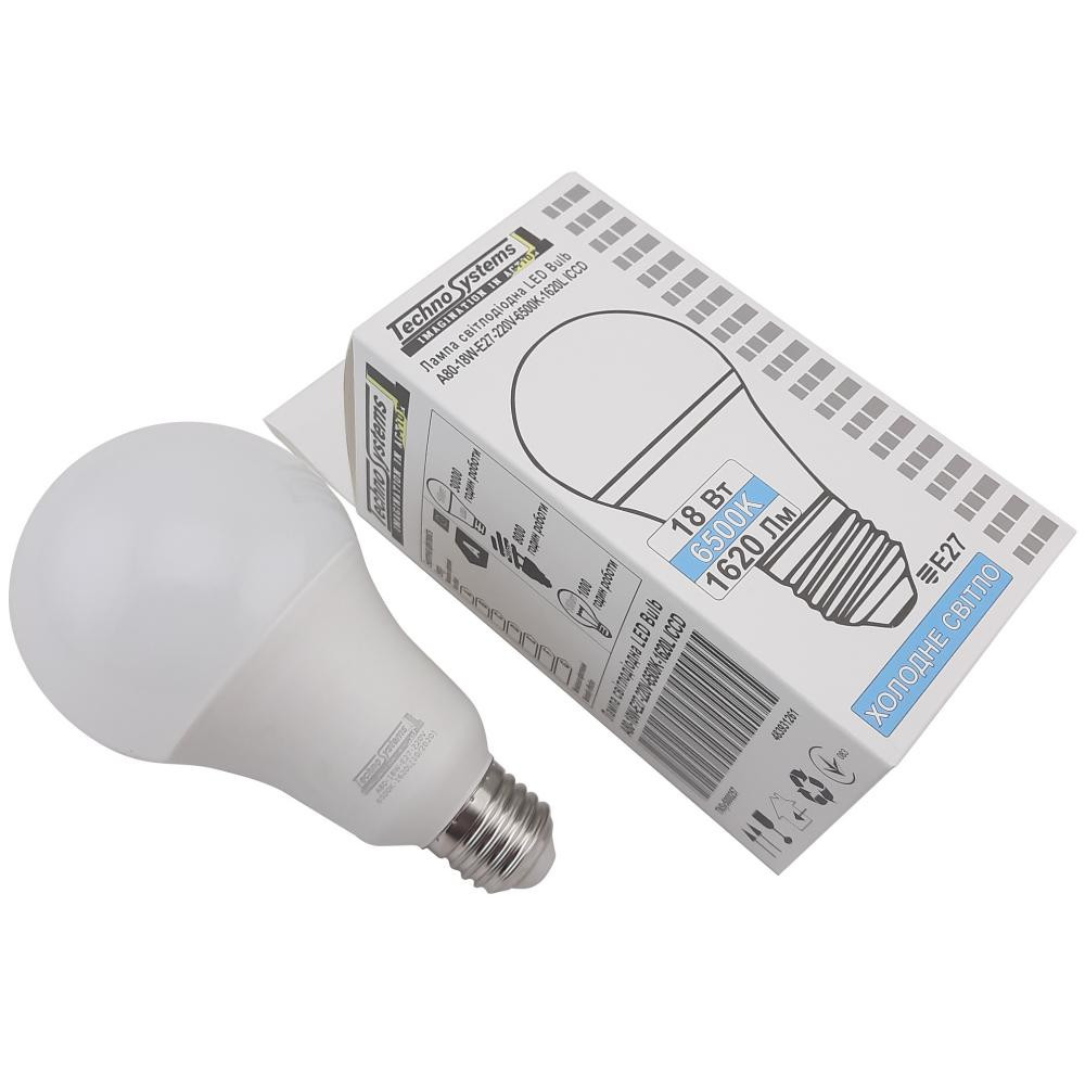 TechnoSystems LED Bulb 18W.E27.A80.6500K Golden (TNSy5000257) - зображення 1